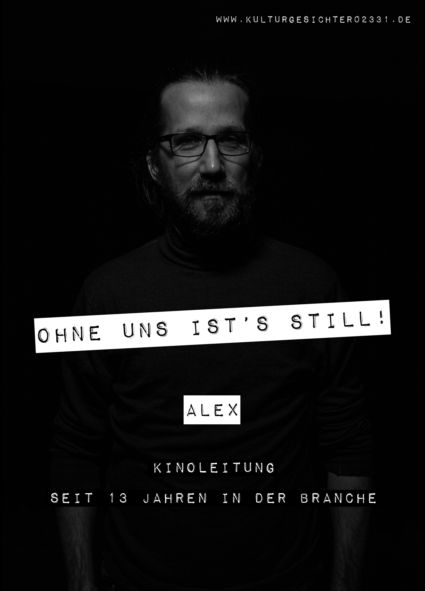 Alex – Kinoleitung. Seit 13 Jahren in der Branche.