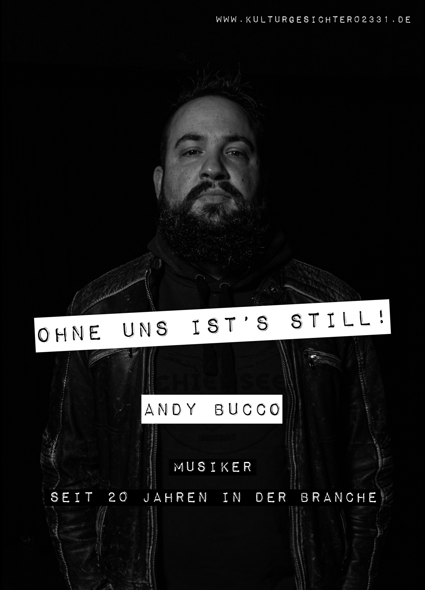 Andy Bucco – Musiker. Seit 20 Jahren in der Branche.
