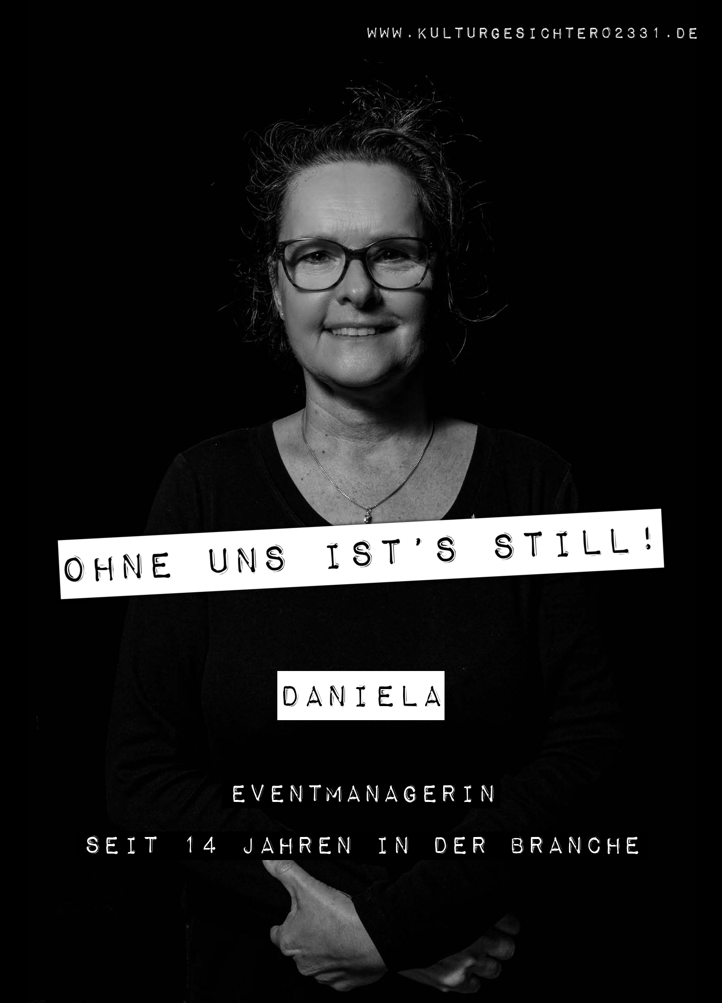 Daniela – Eventmanagerin. Seit 14 Jahren in der Branche.