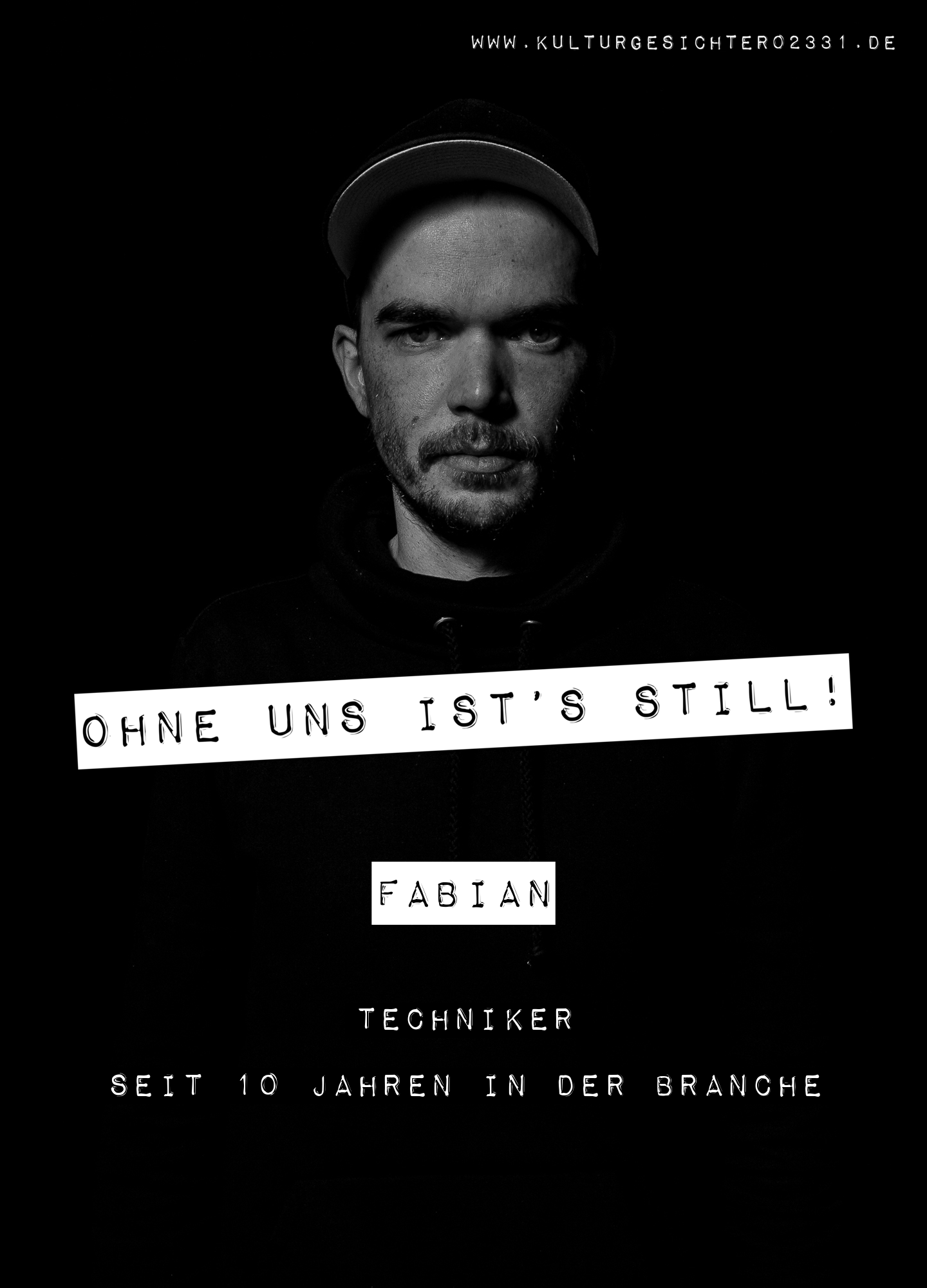 Fabian – Techniker. Seit 10 Jahren in der Branche.