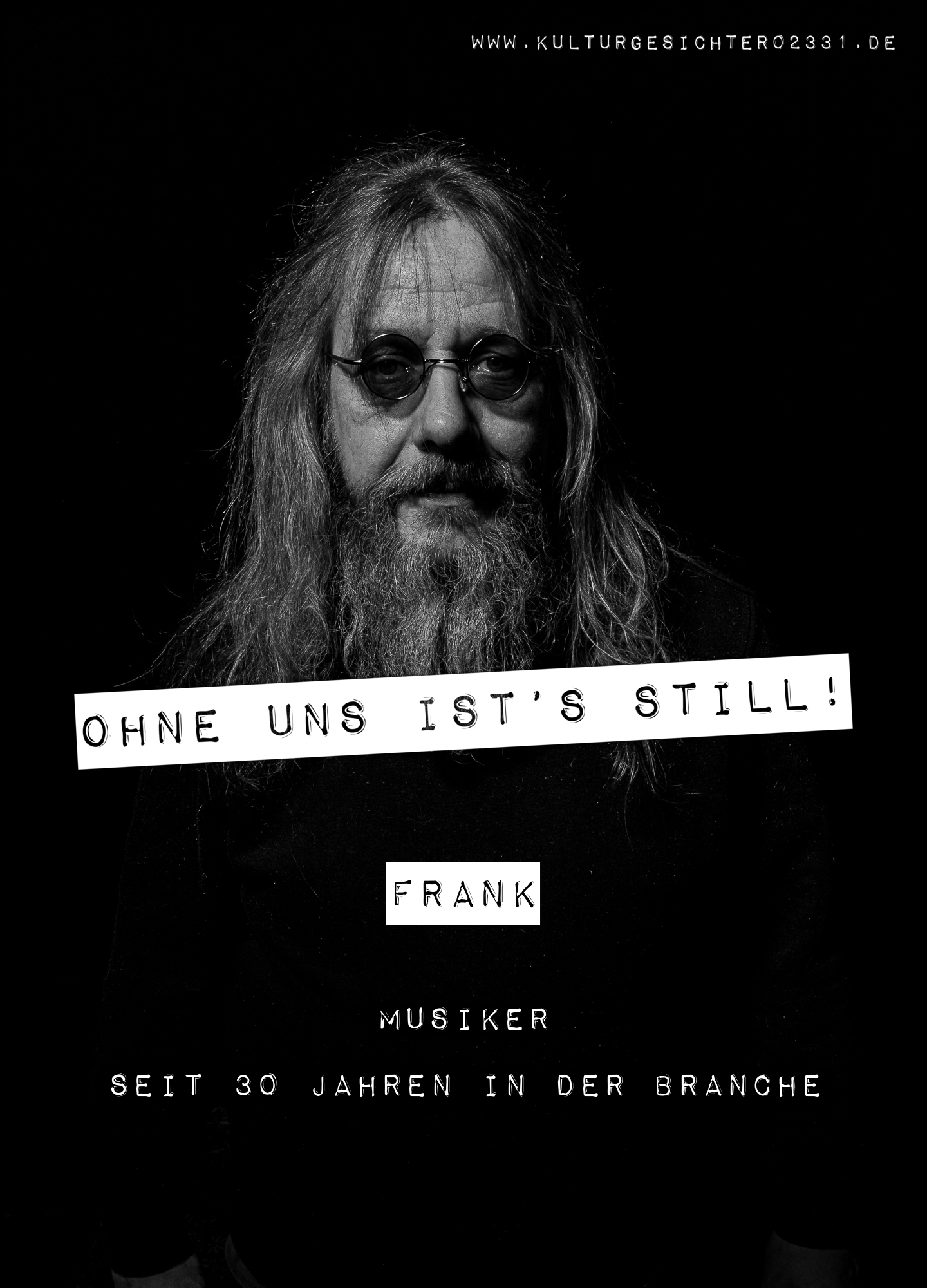 Frank – Musiker. Seit 30 Jahren in der Branche.