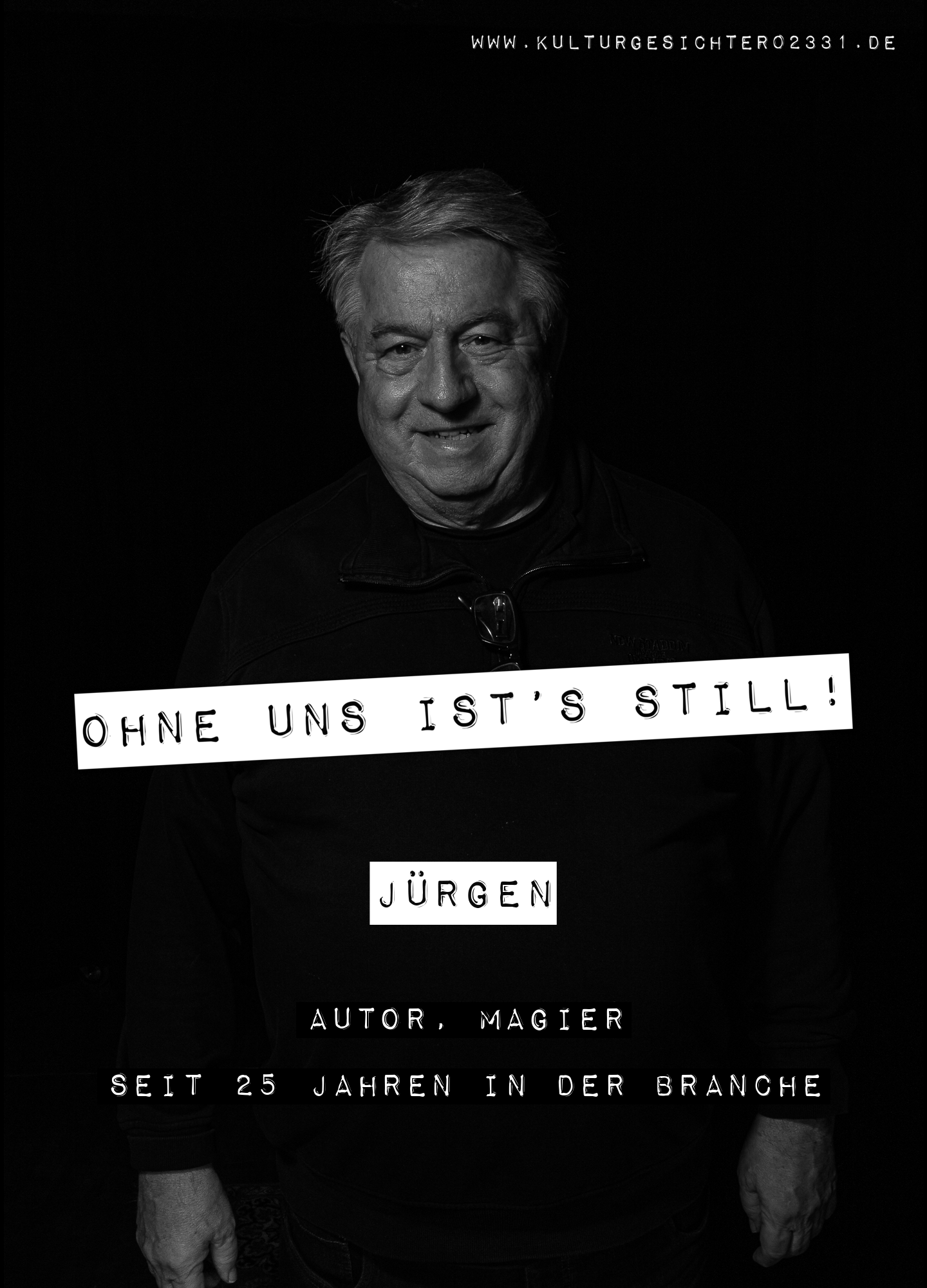 Jürgen – Autor, Magier. Seit 25 Jahren in der Branche.
