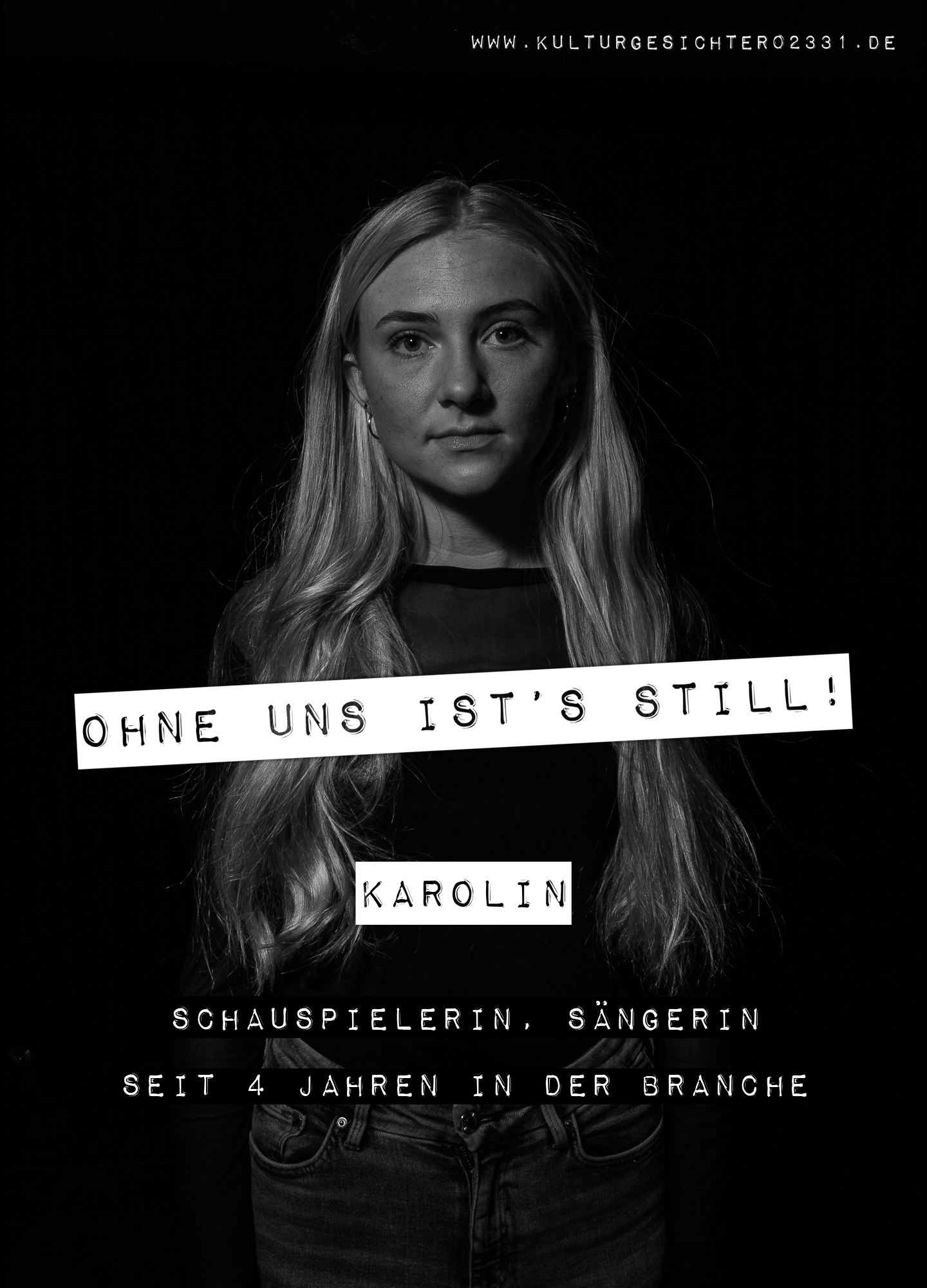 Karolin – Schauspielerin, Sängerin. Seit 4 Jahren in der Branche.
