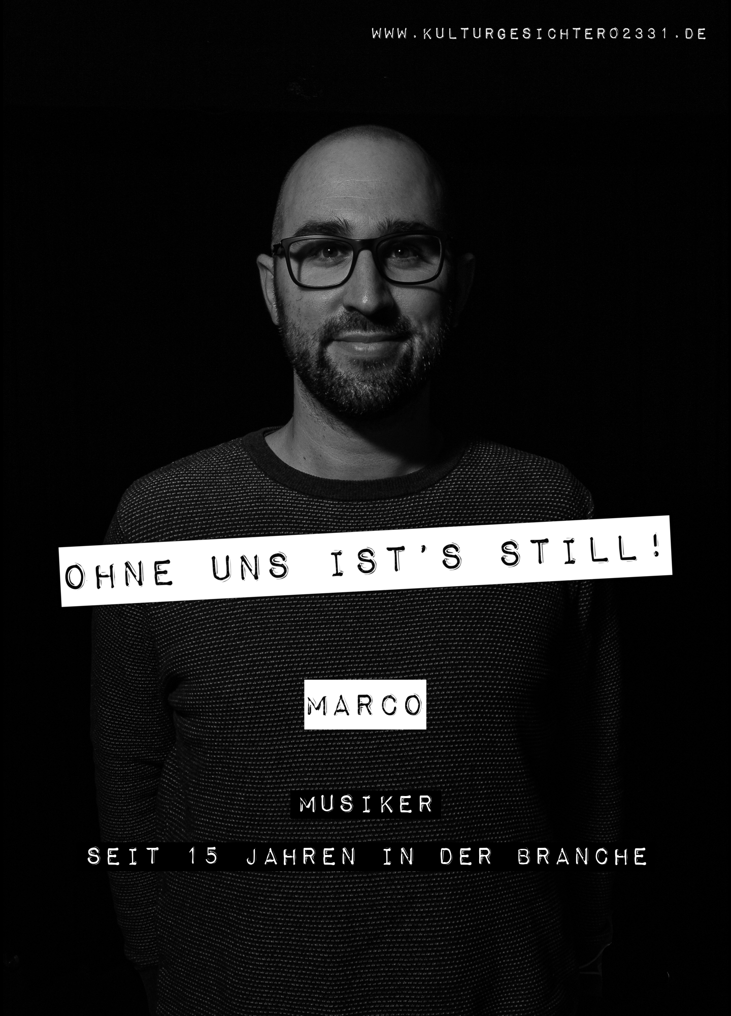 Marco – Musiker. Seit 15 Jahren in der Branche.