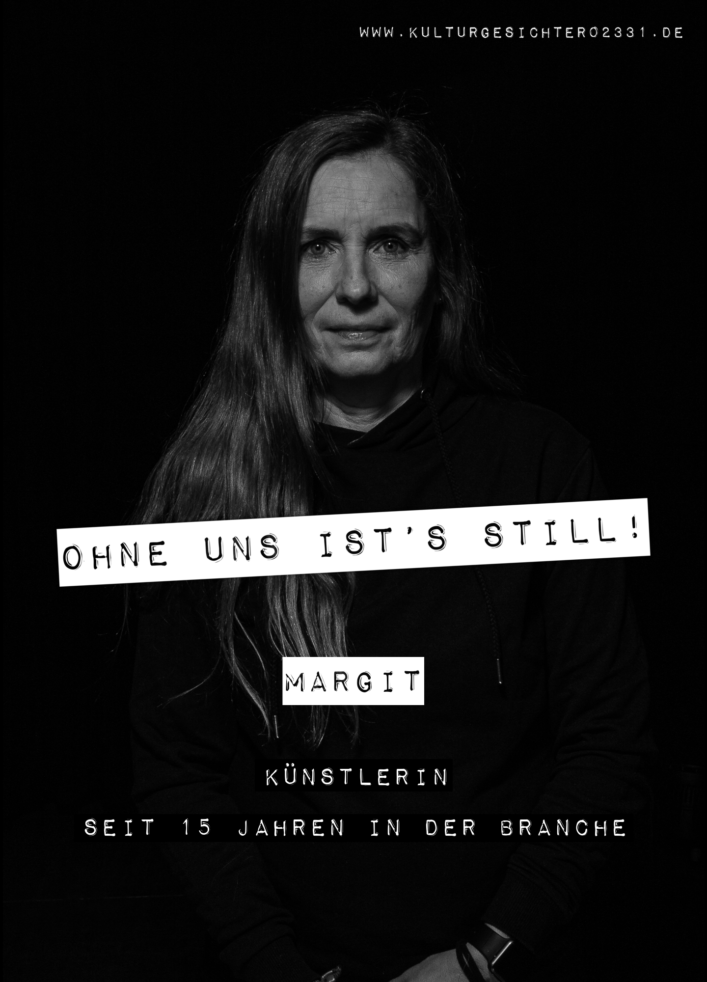 Margit – Künstlerin. Seit 15 Jahren in der Branche.