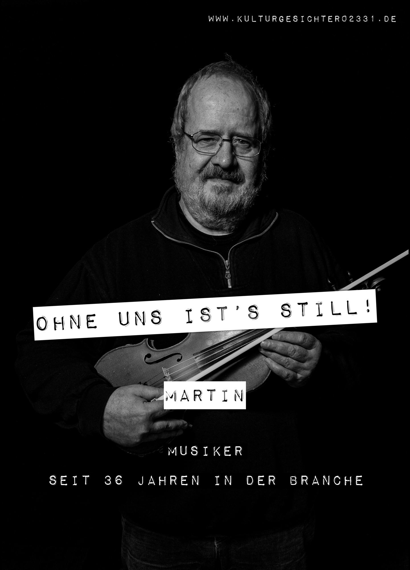 Martin – Musiker. Seit 36 Jahren in der Branche.