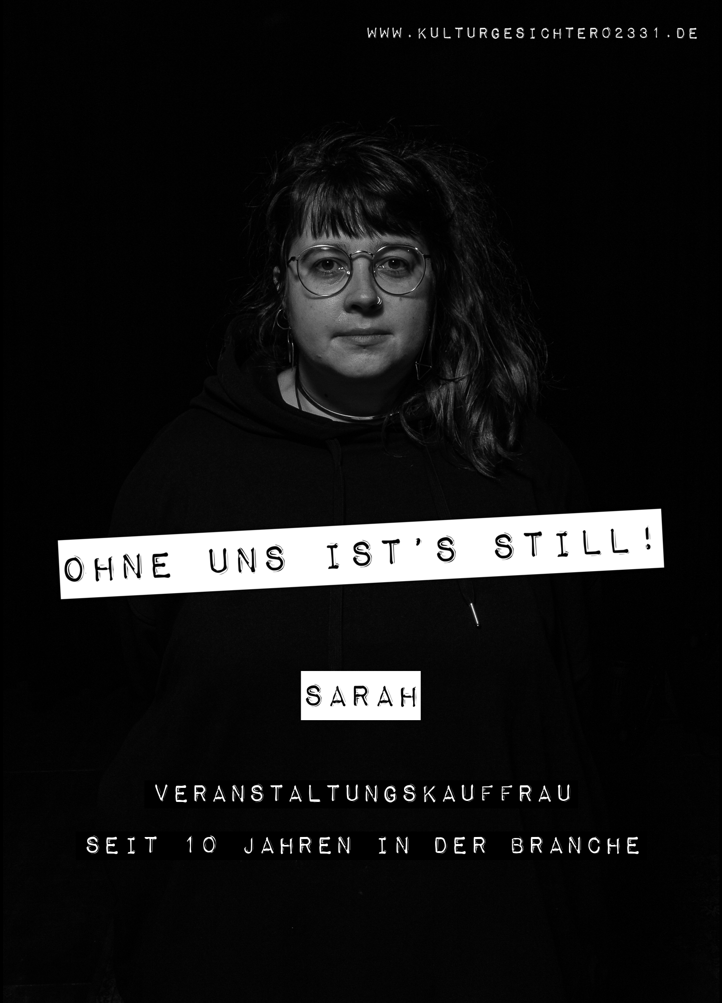 Sarah – Veranstaltungskauffrau. Seit 10 Jahren in der Branche.