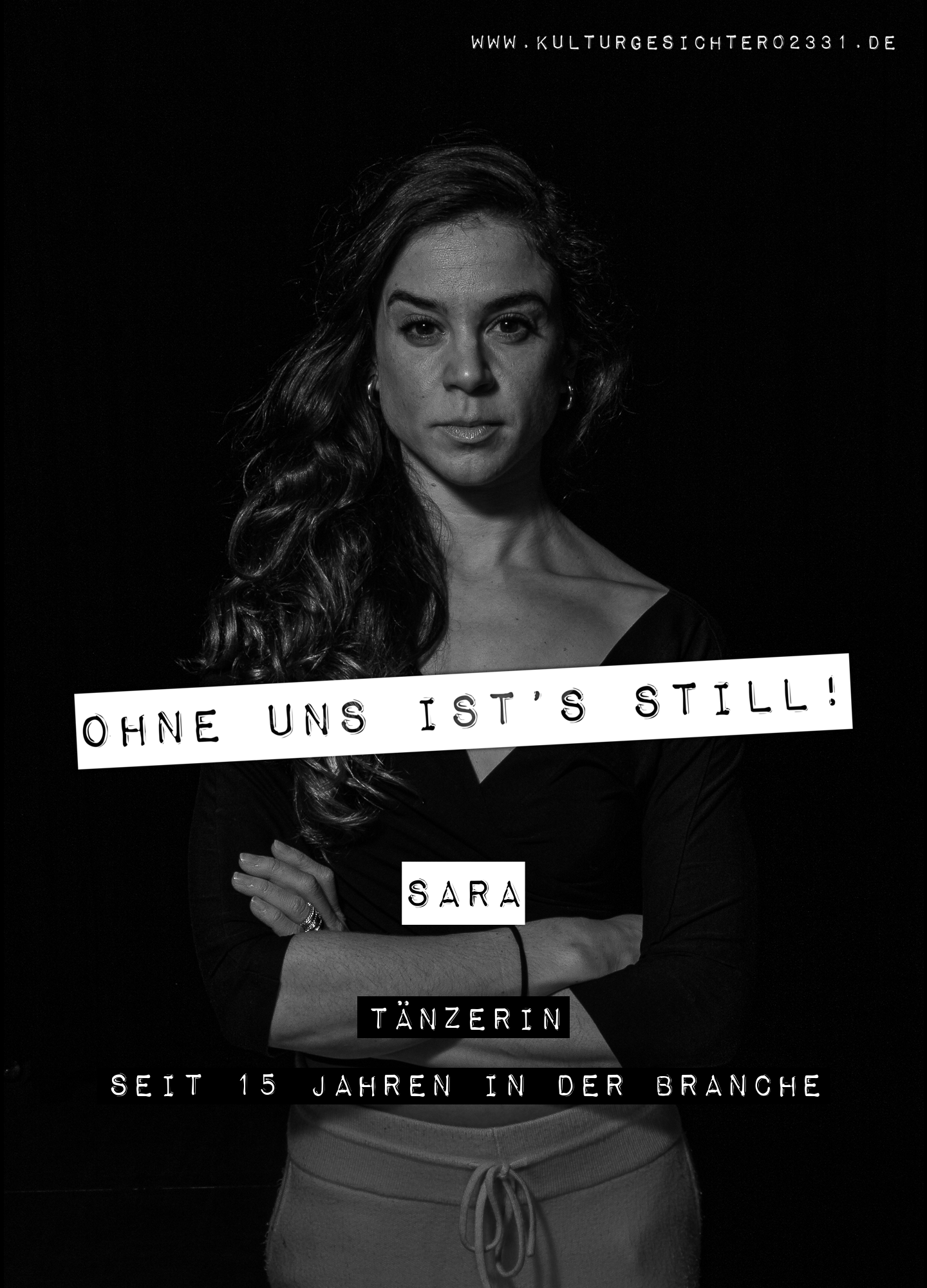 Sara – Tänzerin. Seit 15 Jahren in der Branche.