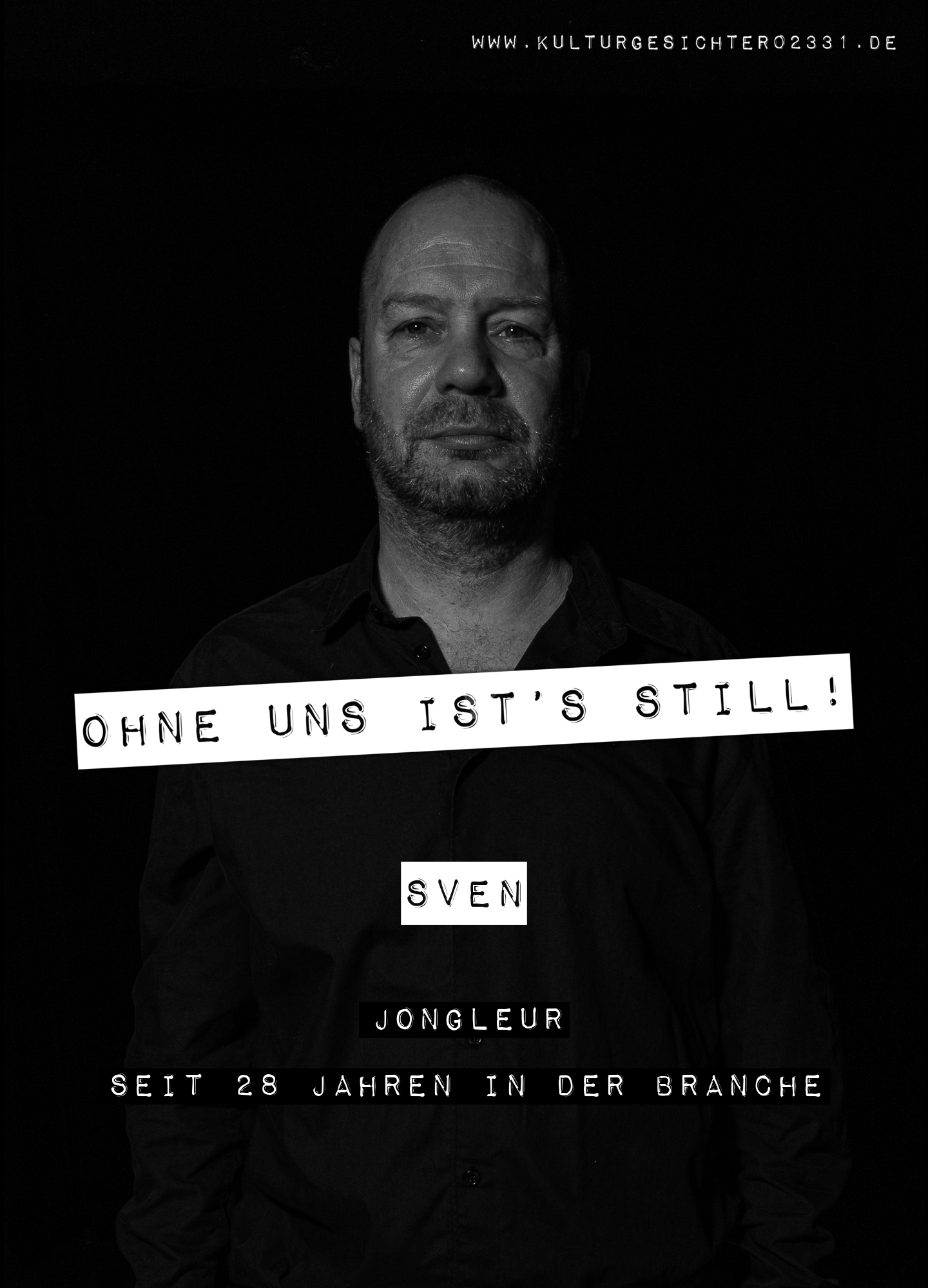 Sven – Jongleur. Seit 28 Jahren in der Branche.