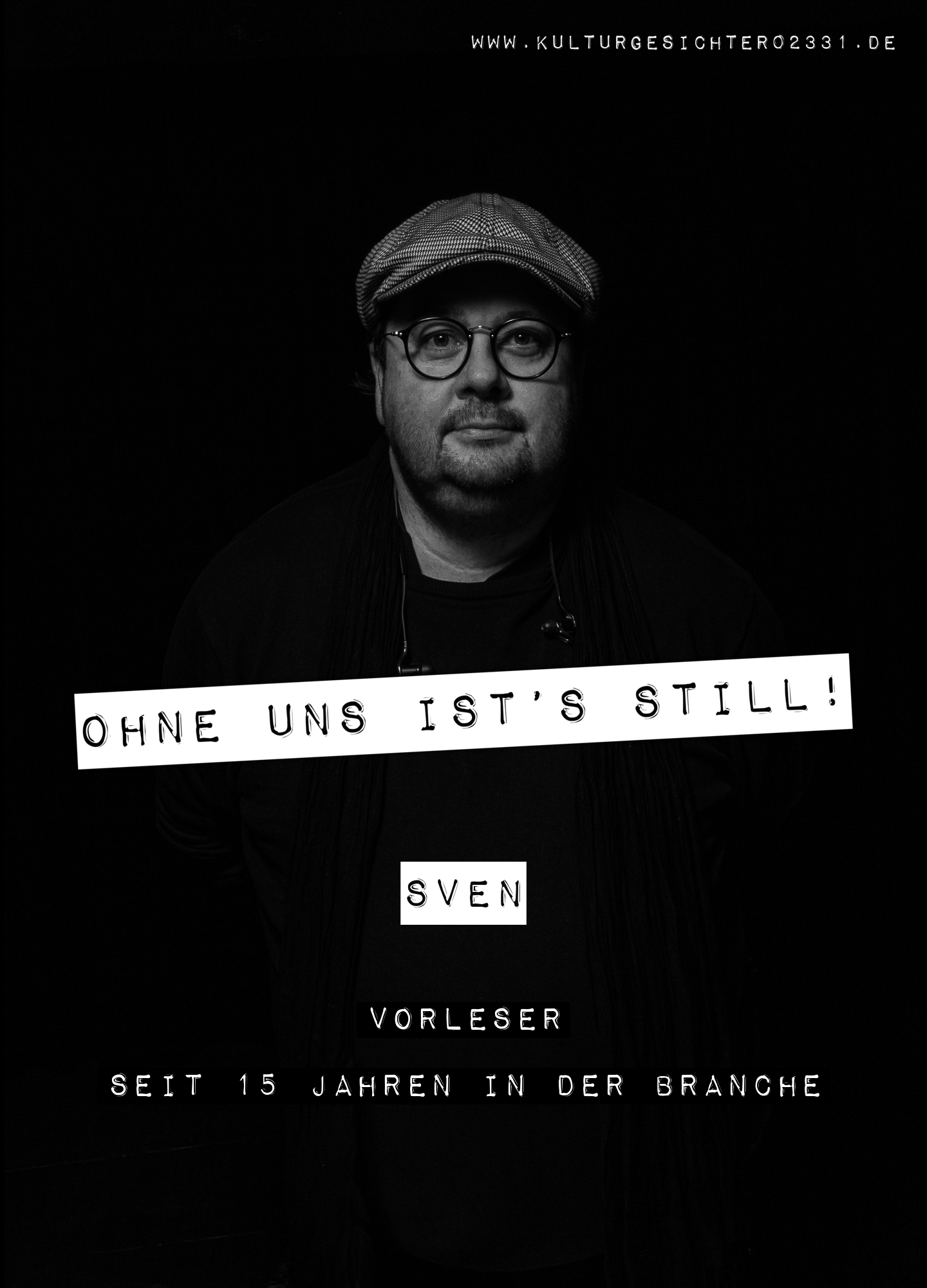 Sven – Vorleser. Seit 15 Jahren in der Branche.